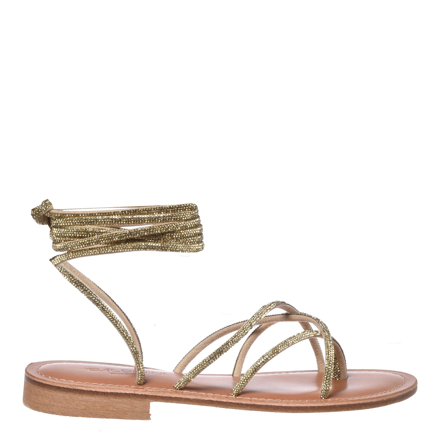 Gold glitter sandal