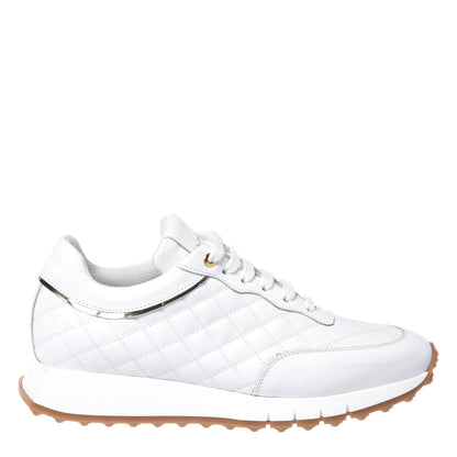 Sneaker en nappa matelassé blanc