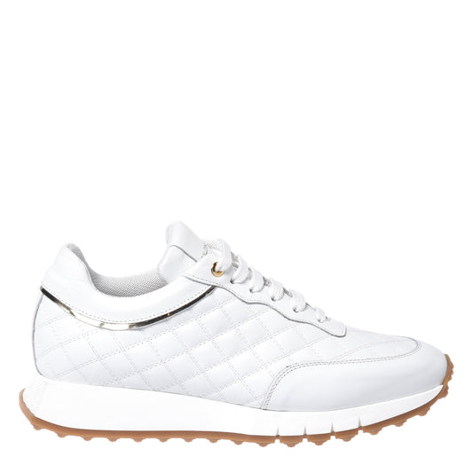 Sneaker en nappa matelassé blanc