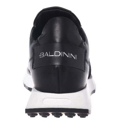 Sneaker en nappa et dentelle noir
