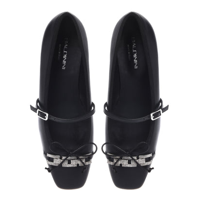 Ballerine en nappa noir