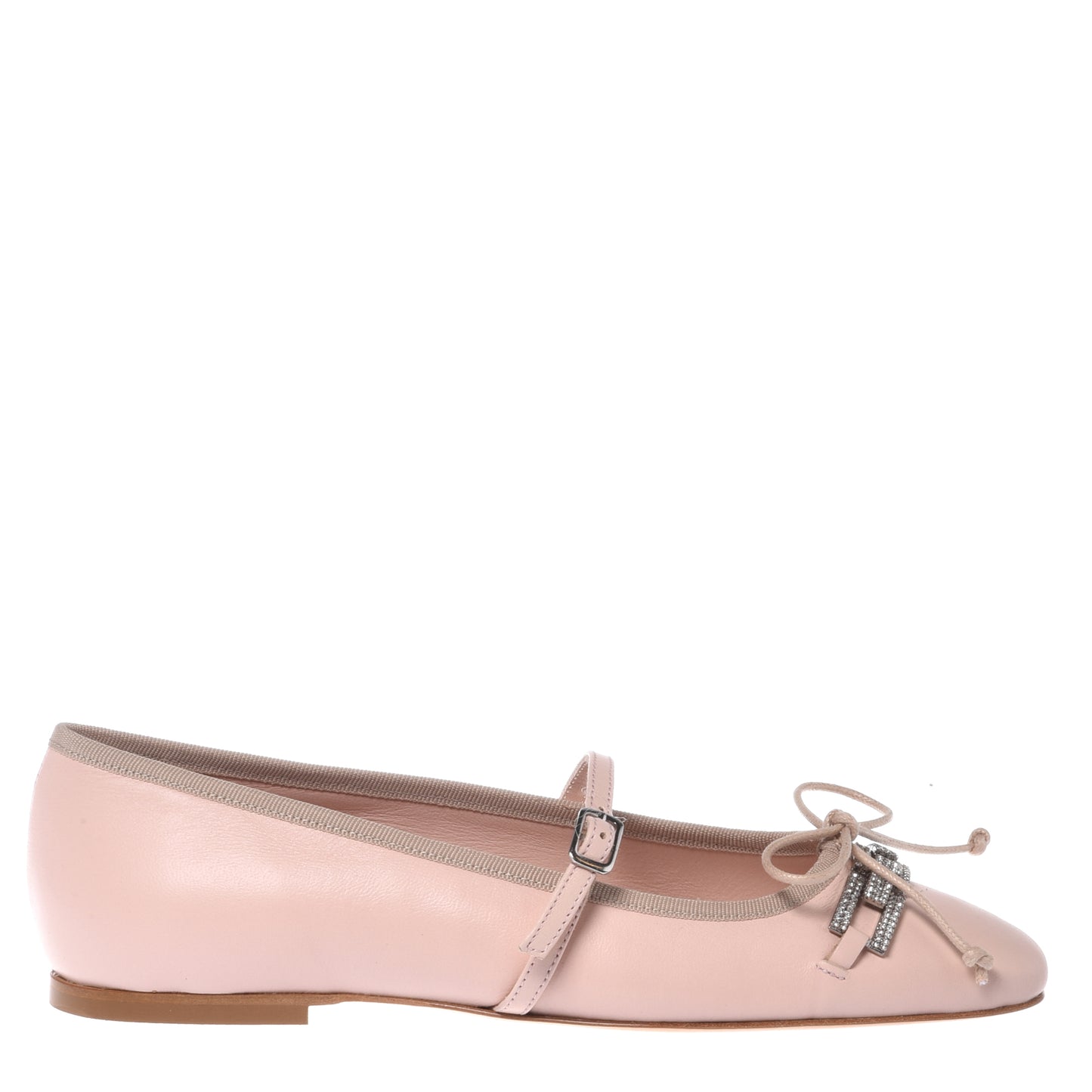 Pink nappa ballerina