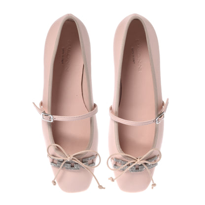 Pink nappa ballerina
