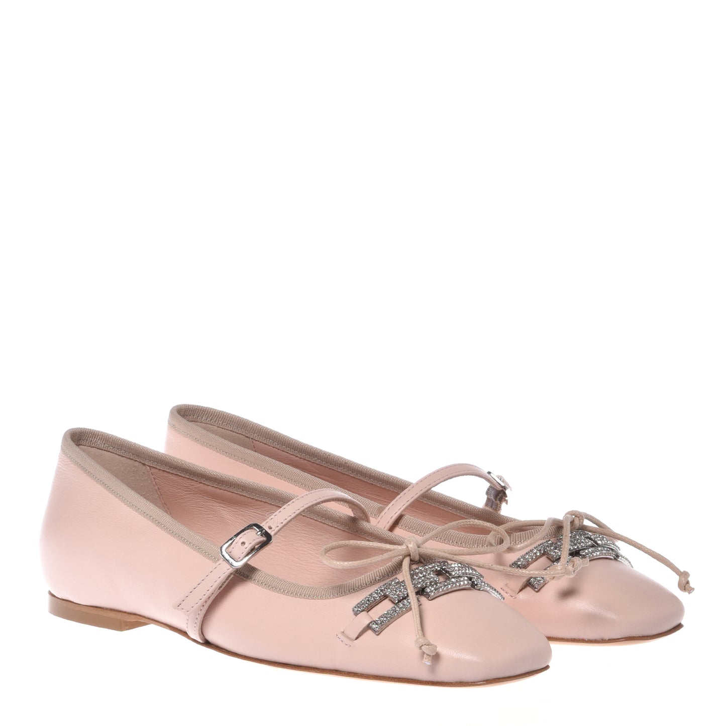 Pink nappa ballerina