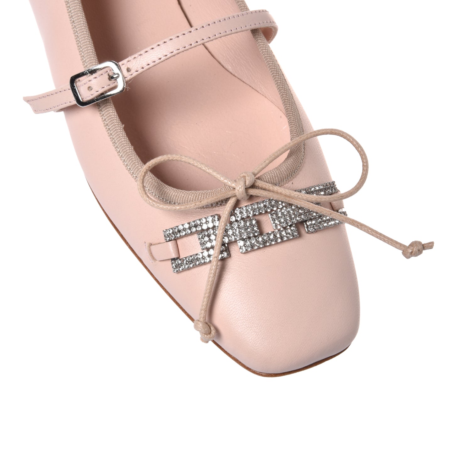 Pink nappa ballerina