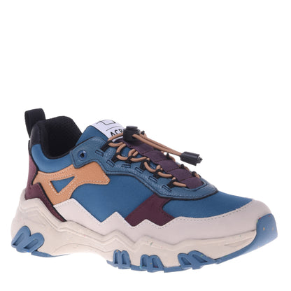 Baskets bleu clair en simili cuir
