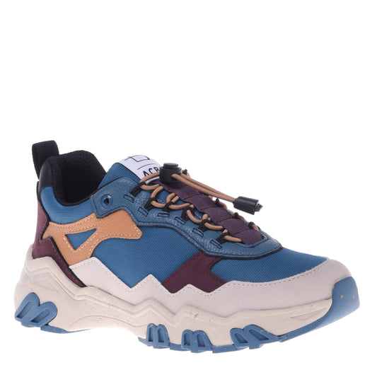 Baskets bleu clair en simili cuir