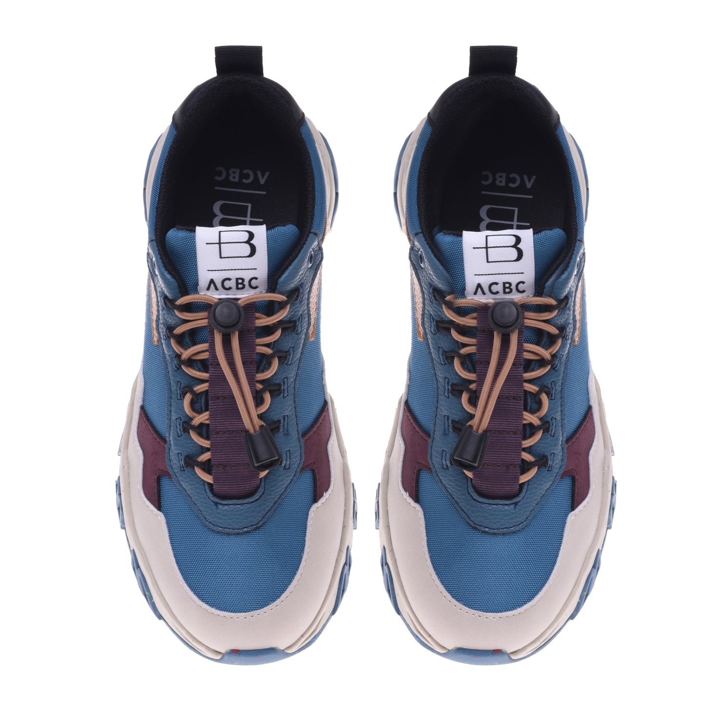 Baskets bleu clair en simili cuir
