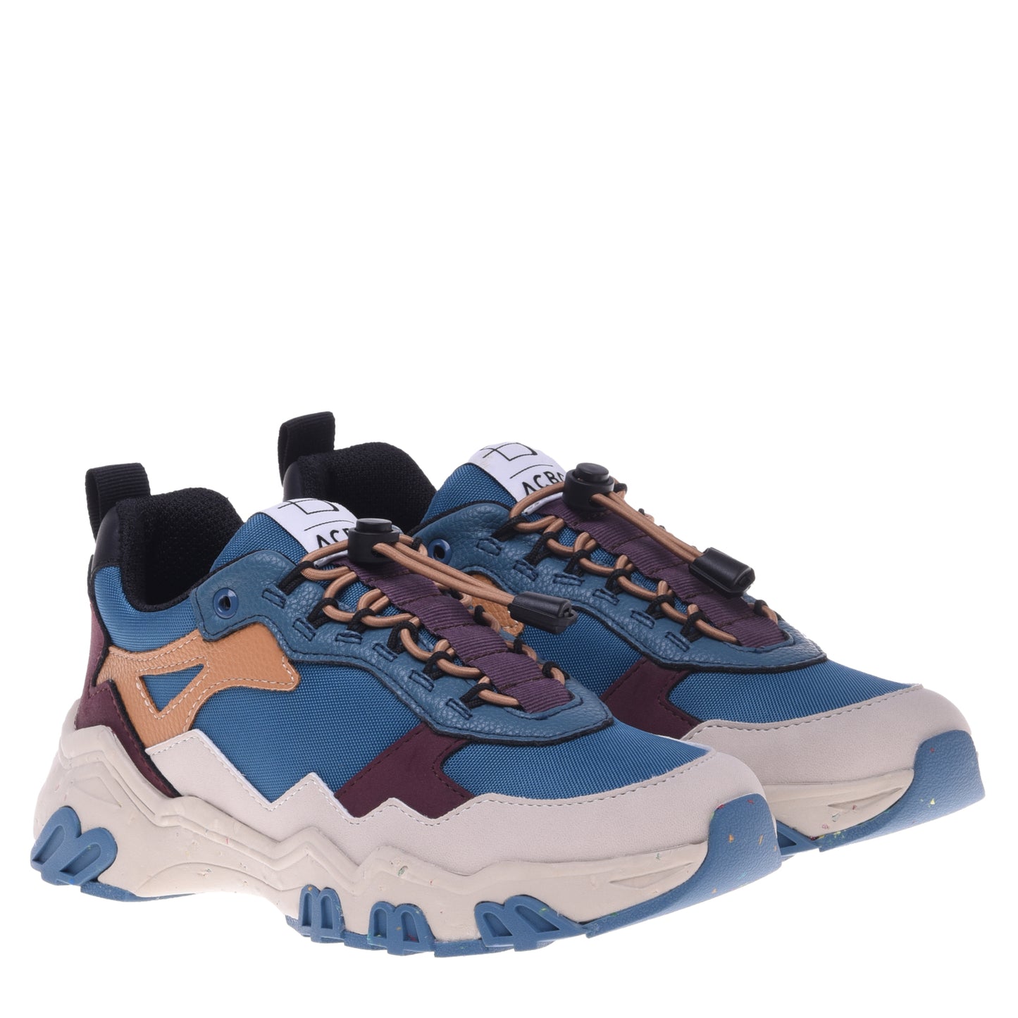 Baskets bleu clair en simili cuir