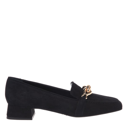 Mocassini in camoscio nero