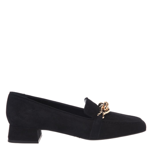 Mocassini in camoscio nero