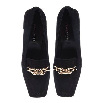 Mocassini in camoscio nero