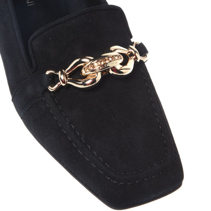 Mocassini in camoscio nero