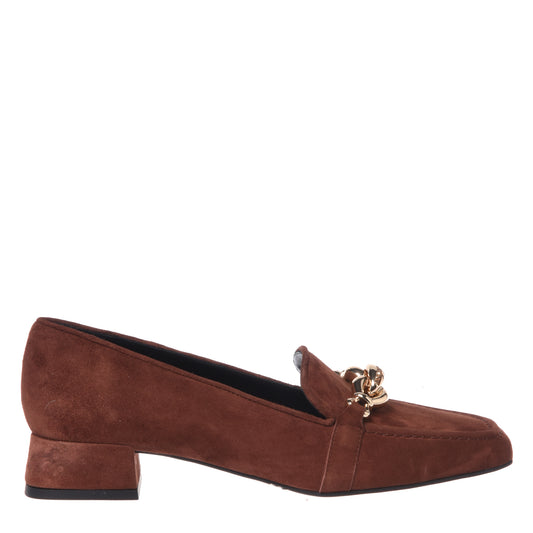 Mocassini in camoscio marrone