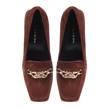 Mocassini in camoscio marrone