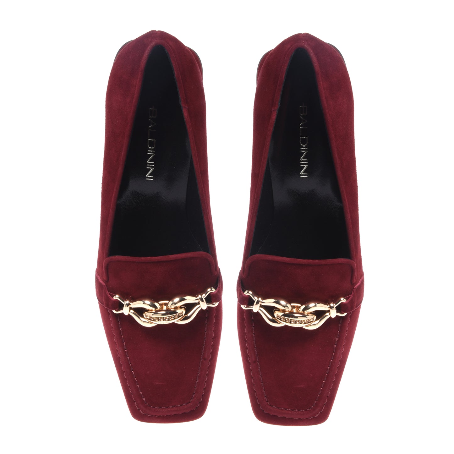 Mocassini in pelle scamosciata bordeaux