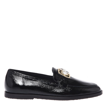 Black naplak loafers