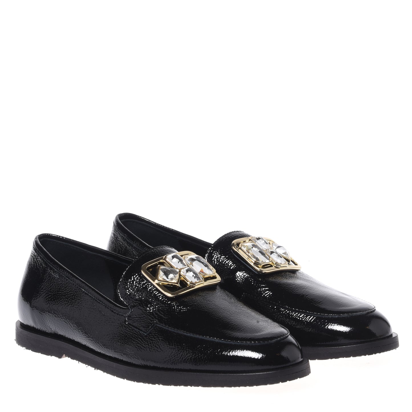 Black naplak loafers