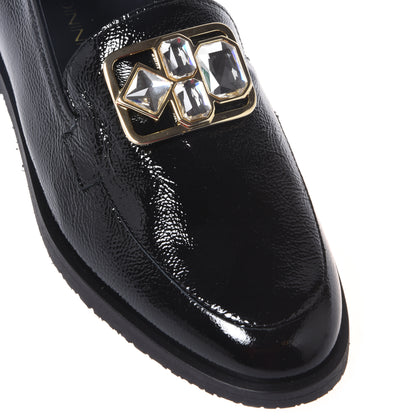 Black naplak loafers