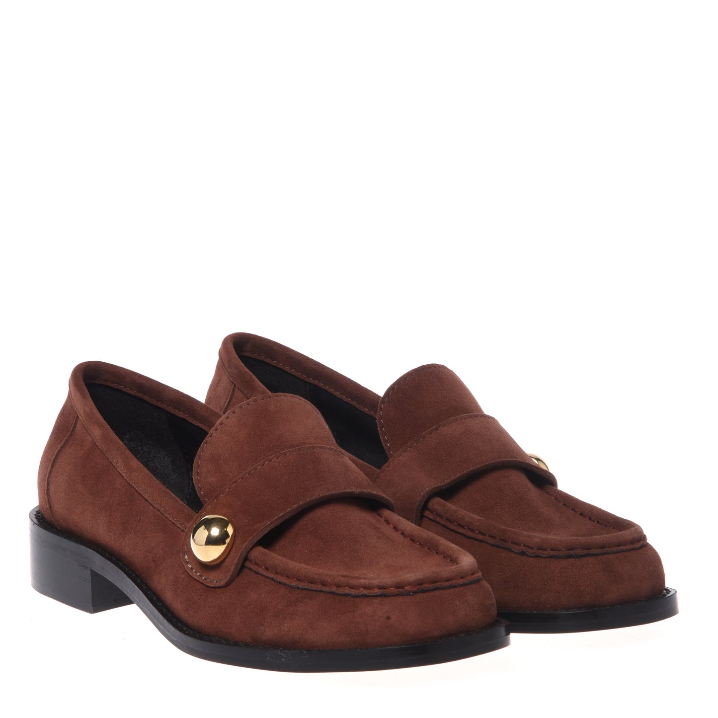 Mocassini in camoscio marrone