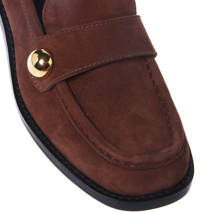 Mocassini in camoscio marrone