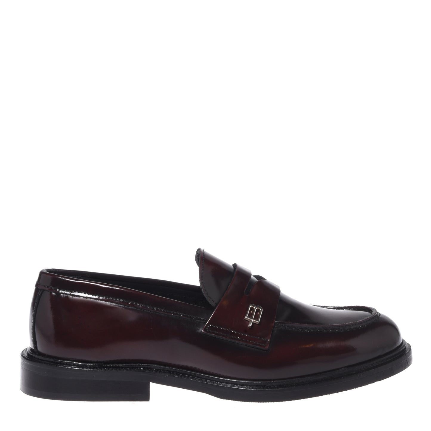 Burgundy leather loafers