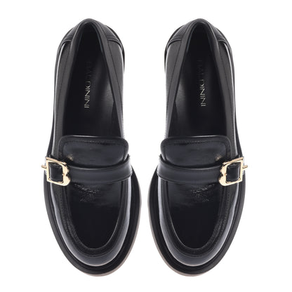 Black nappa loafer