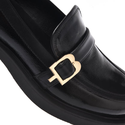 Black nappa loafer
