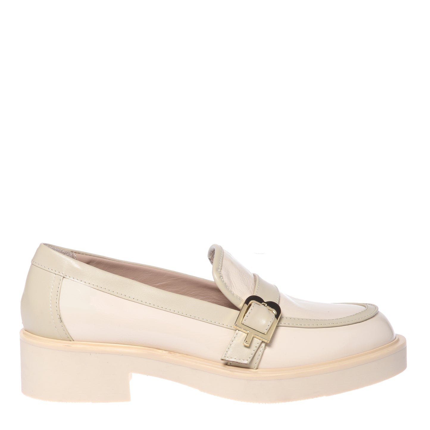 Vanilla nappa and leather loafers