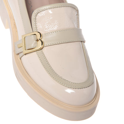 Vanilla nappa and leather loafers