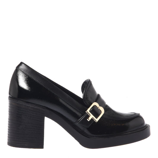 Black nappa loafer