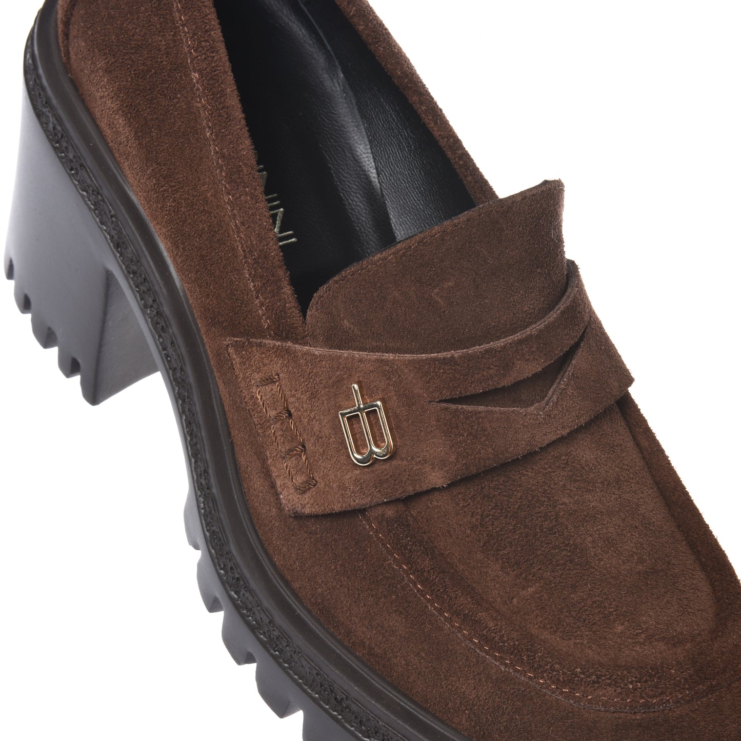 Dark brown suede loafers