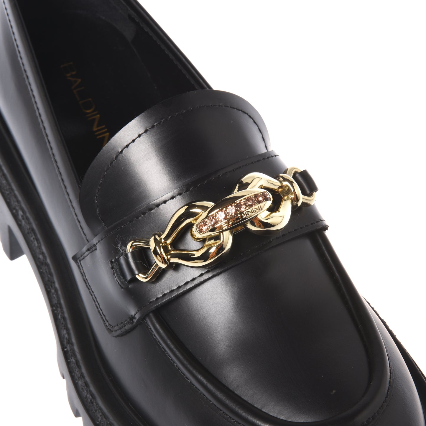 Black sanded leather loafers