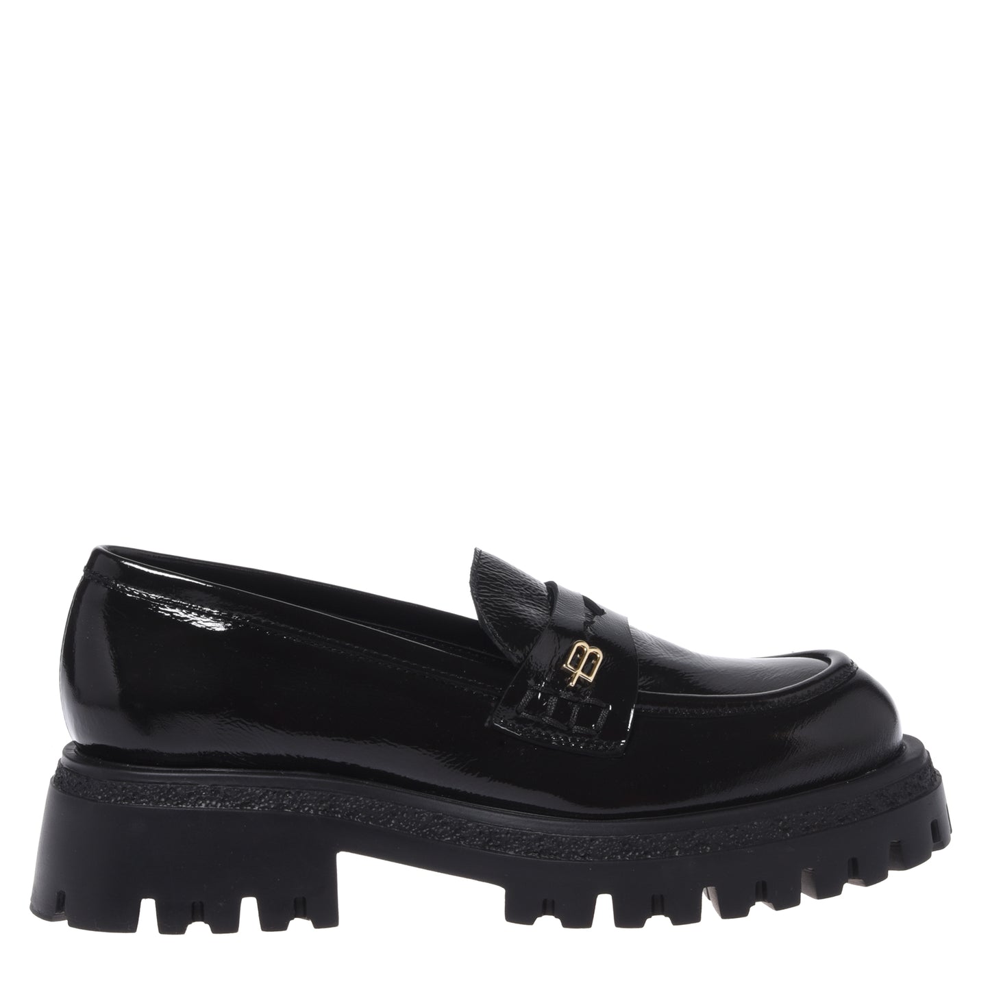 Black naplak loafers