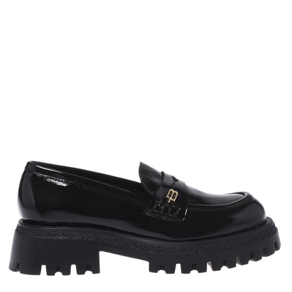 Black naplak loafers