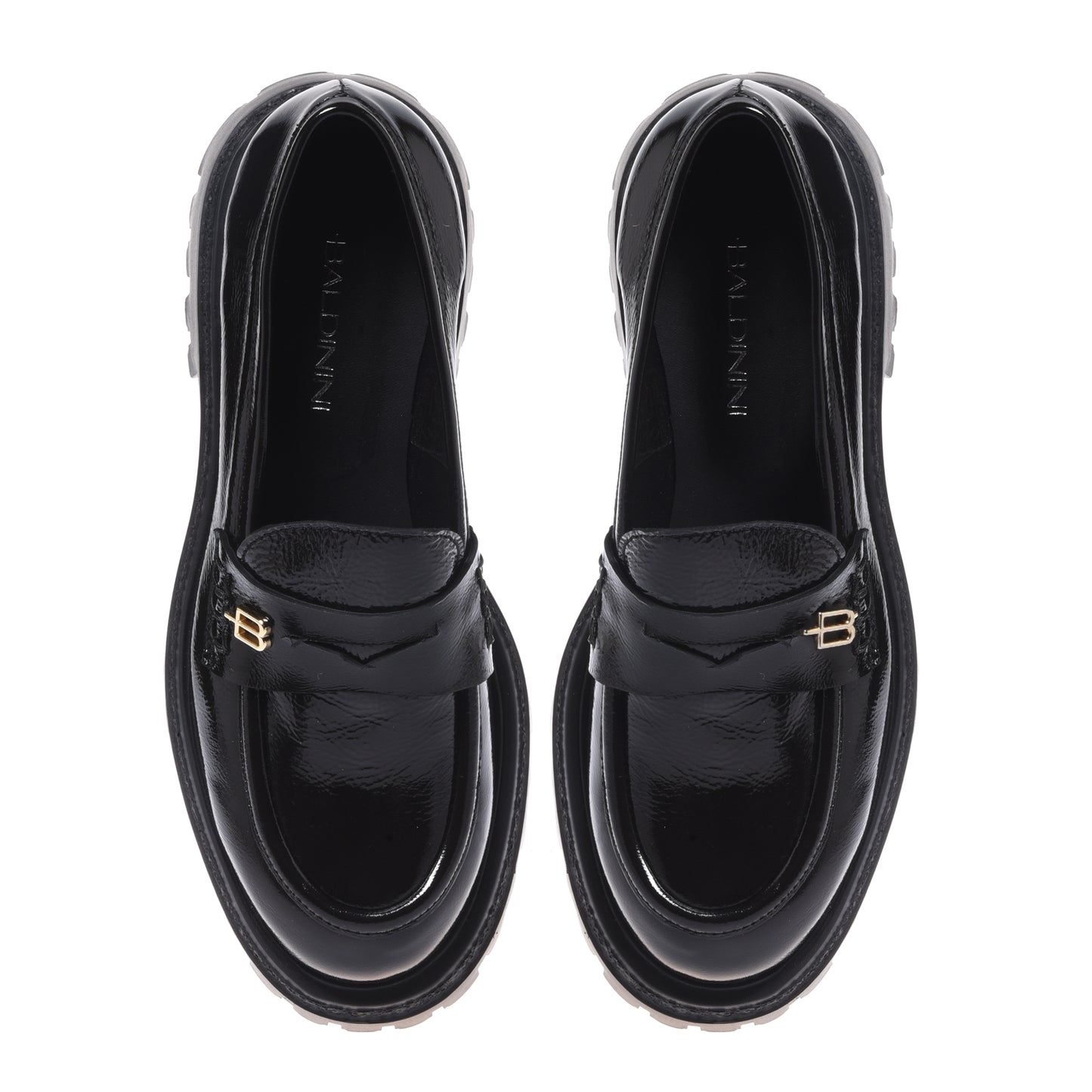 Black naplak loafers