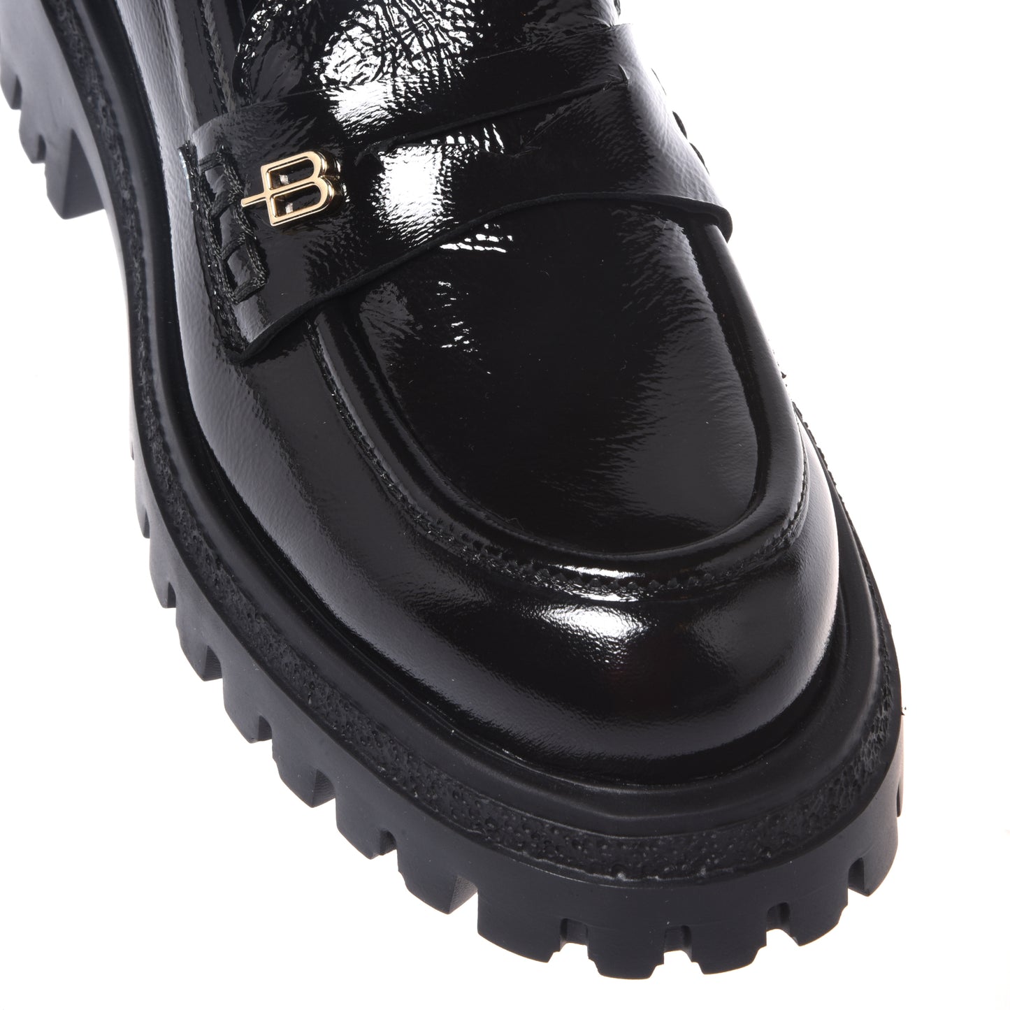 Black naplak loafers