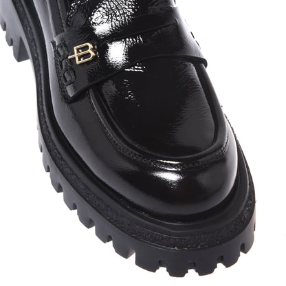 Black naplak loafers