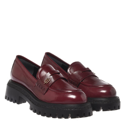 Burgundy Naplak Loafers