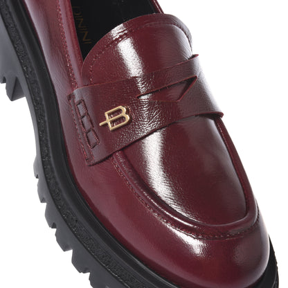 Burgundy Naplak Loafers
