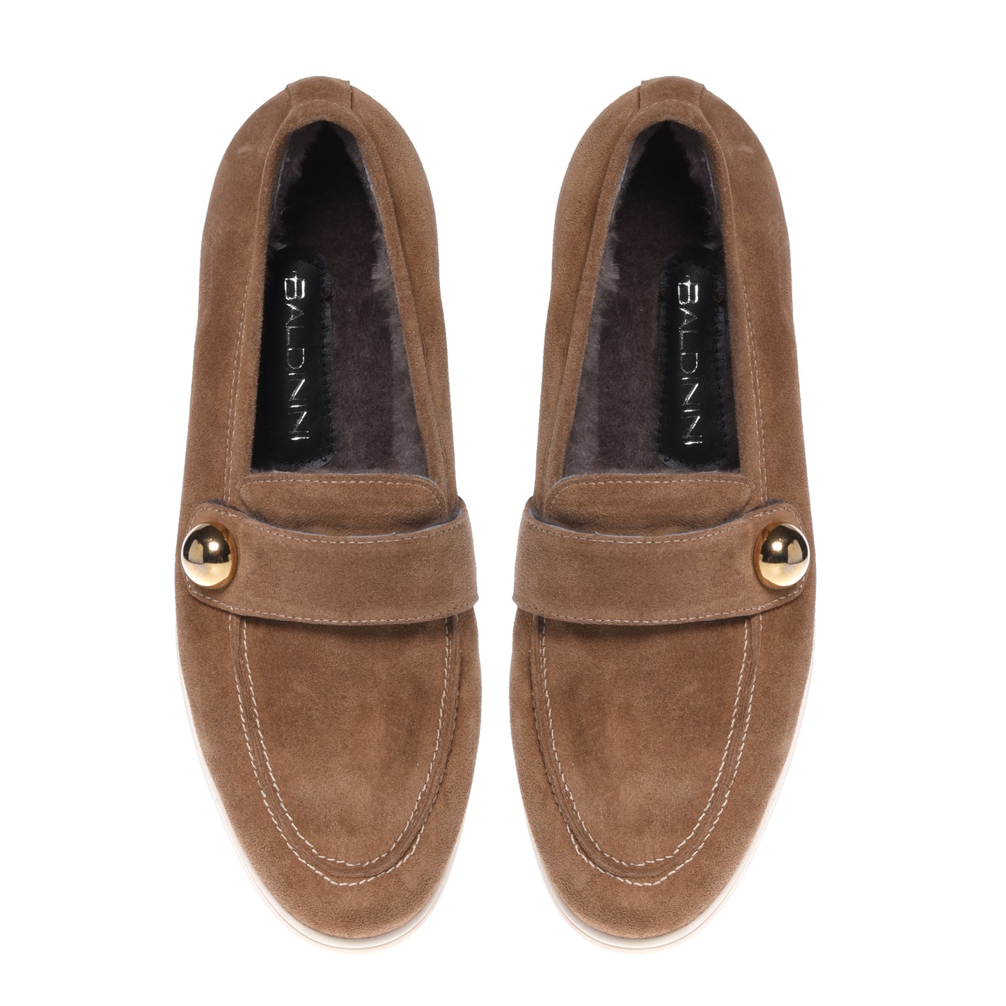 Mocassins beiges en daim
