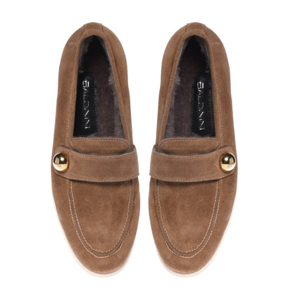 Mocassins beiges en daim