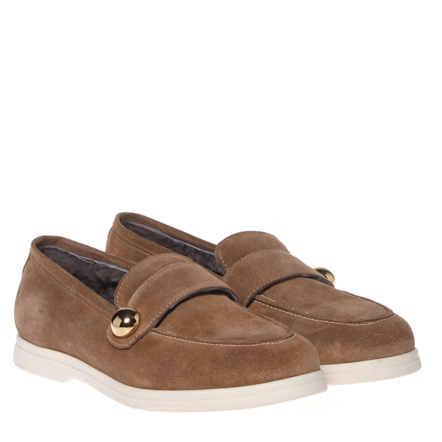 Mocassins beiges en daim