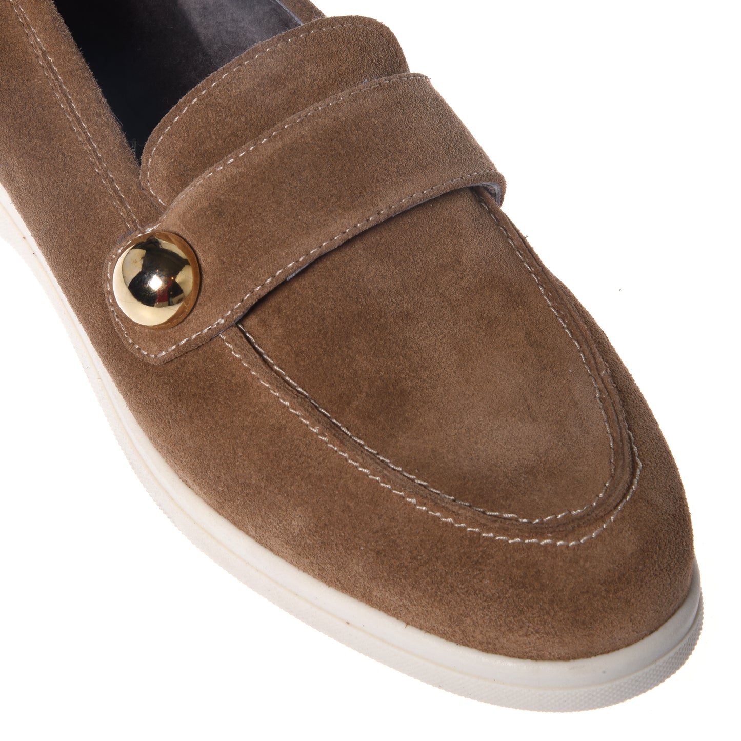 Mocassins beiges en daim