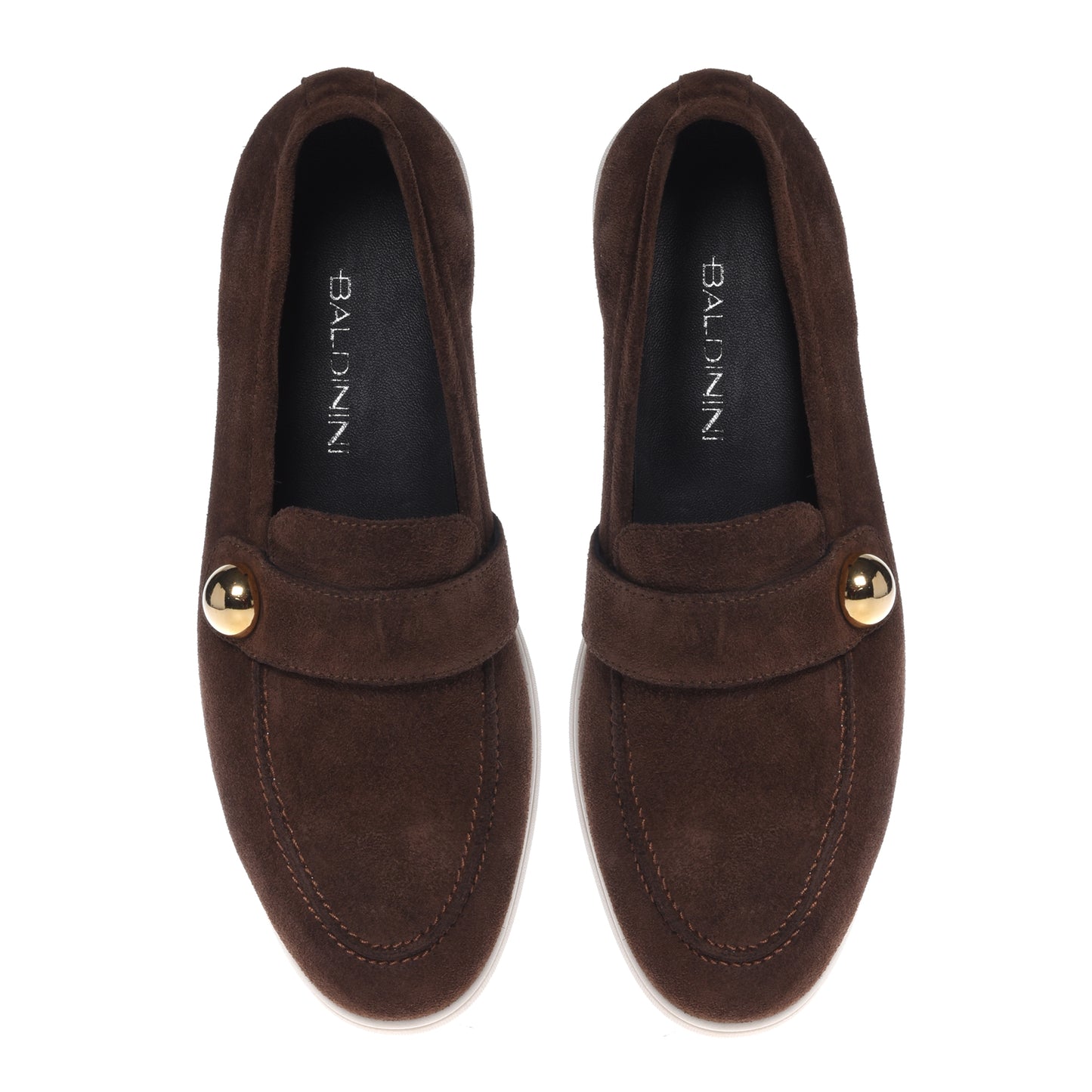 Mocassins marron foncé en daim