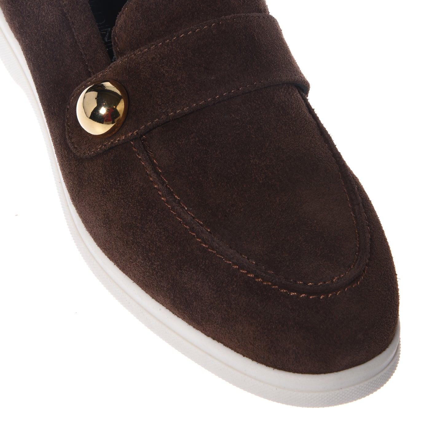 Mocassins marron foncé en daim