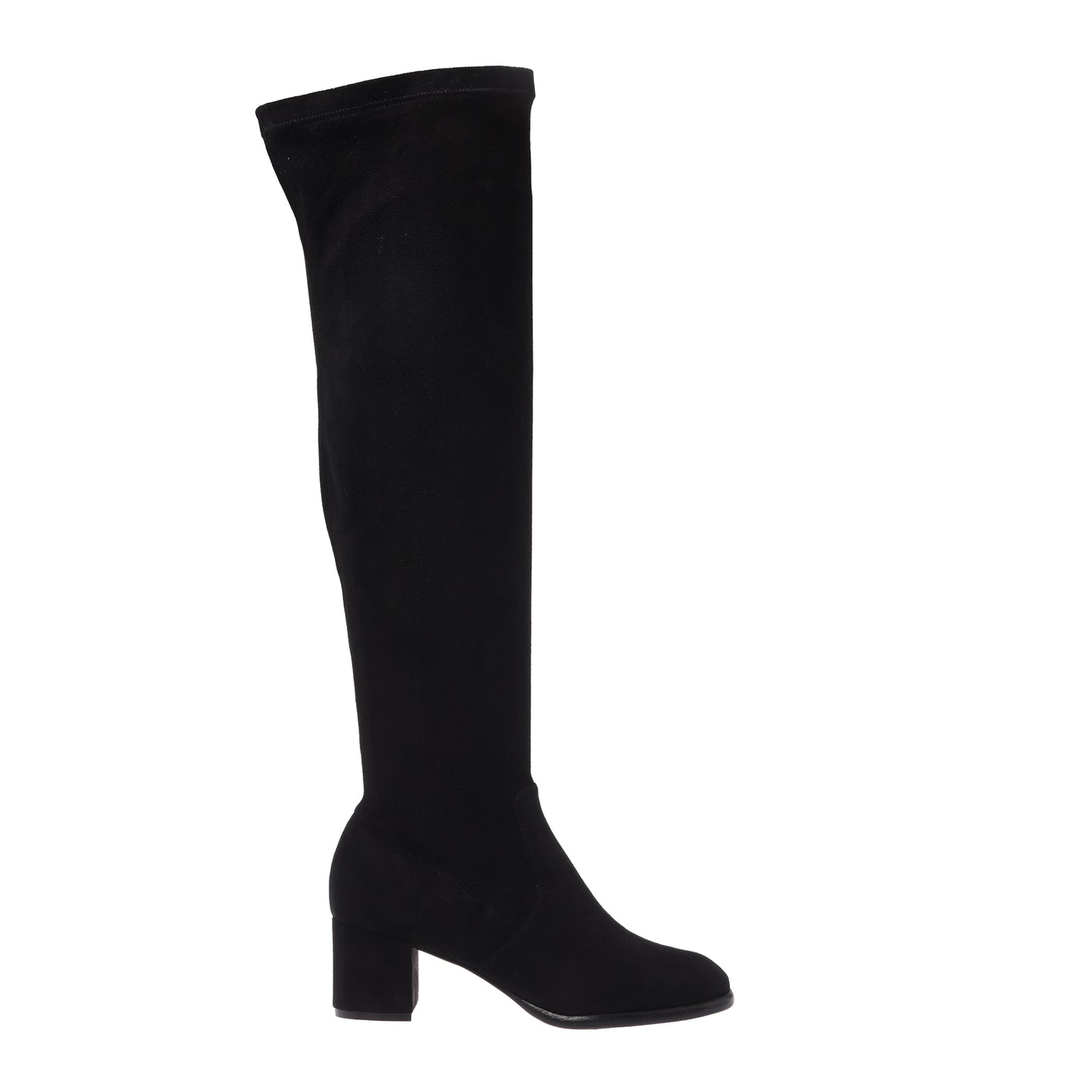 Stivali in pelle scamosciata conciata al vegetale nera