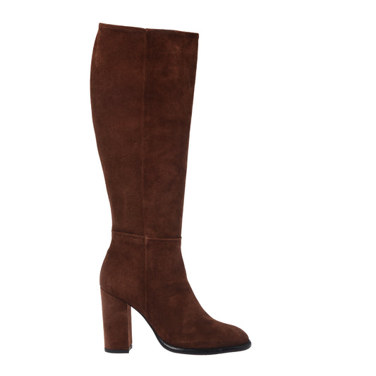 stivali scamosciati marroni