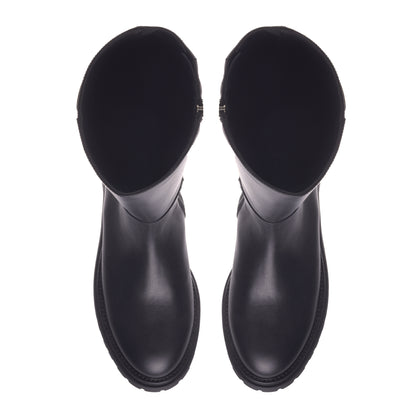 Stivali in pelle nera