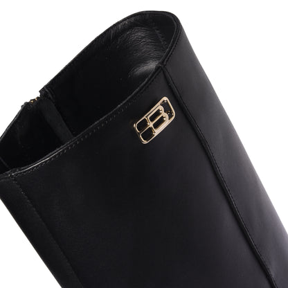 Stivali in pelle nera